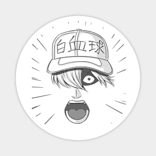 White Blood Cell Hataraku Saibou Magnet